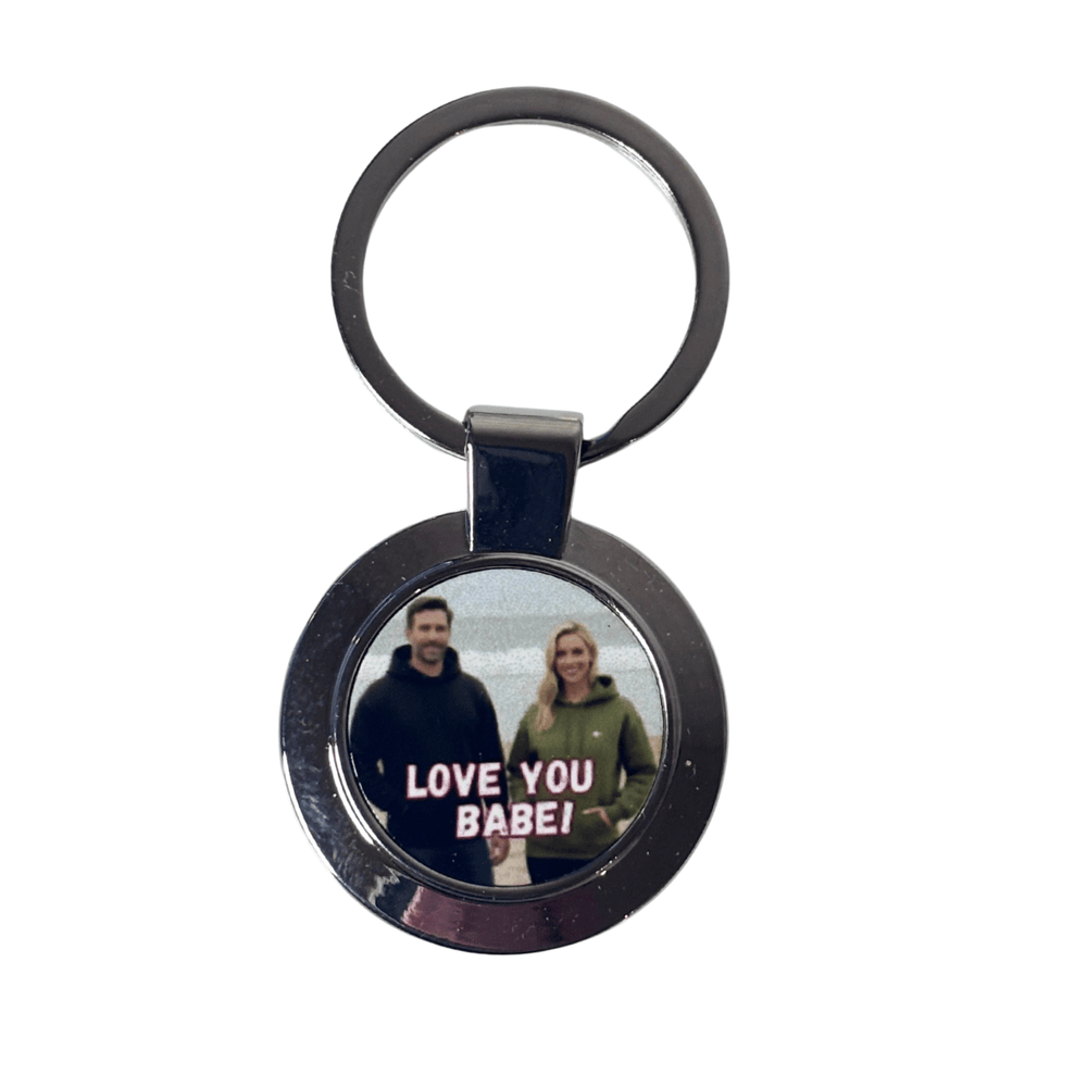 Photo Quality Custom Round Stainless Steel Keyring