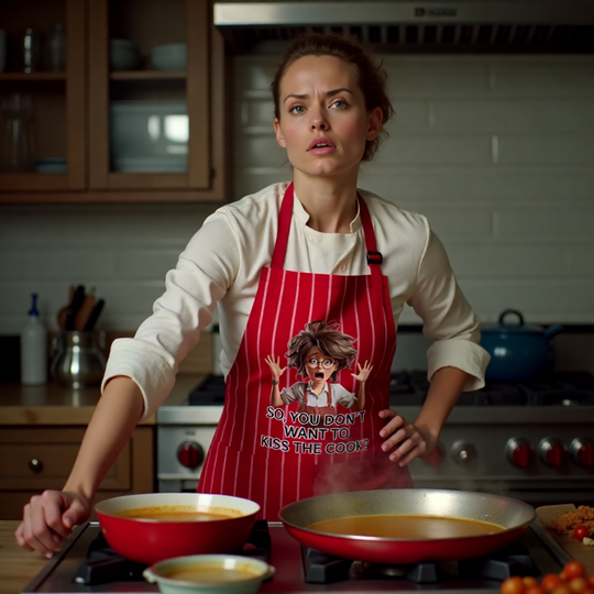 Bib Striped Apron Custom Printed