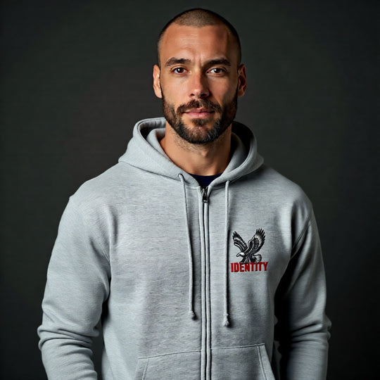 Custom Printed - MENS DOUBLE BAY FLEECE FULL-ZIP HOODIE