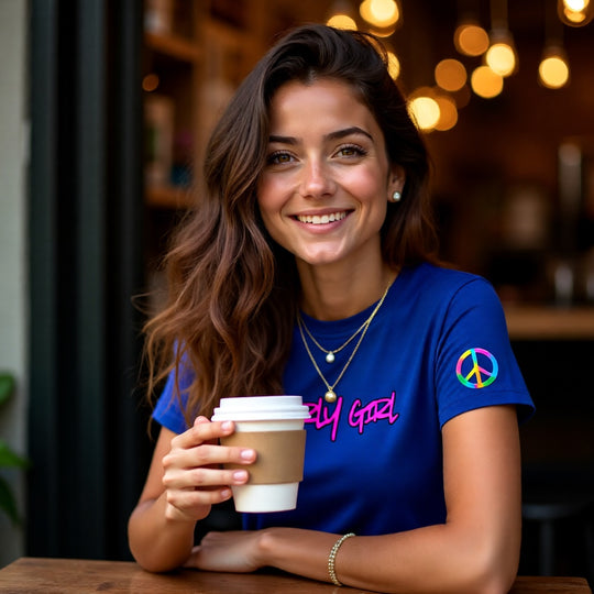 Custom Printed Womens SAVVY 100% COTTON SEMI-FITTED T