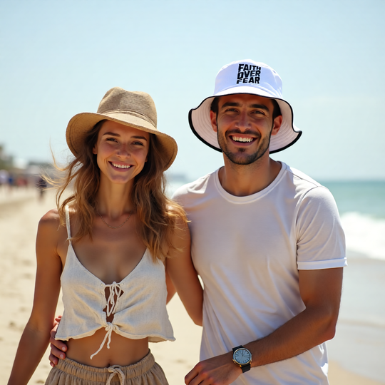 Custom Printed Pique Mesh With Sandwich Bucket Hat