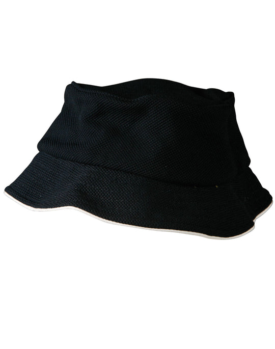 Custom Printed Pique Mesh With Sandwich Bucket Hat