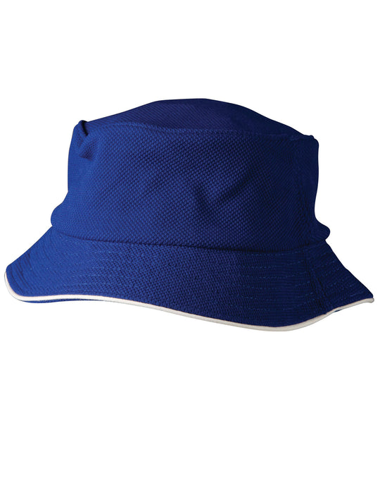 Custom Printed Pique Mesh With Sandwich Bucket Hat