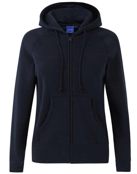 Custom Printed LADIES DOUBLE BAY FLEECE FULL-ZIP HOODIE