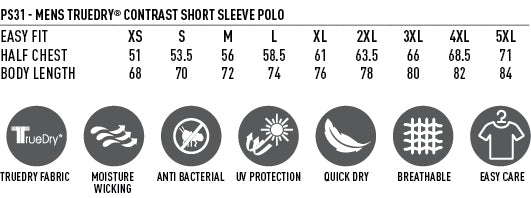 CONTRAST POLO Men's - Custom Printed