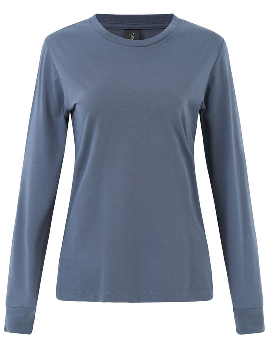 Custom Printed, LADIES PREMIUM COTTON FACE L/S TEE