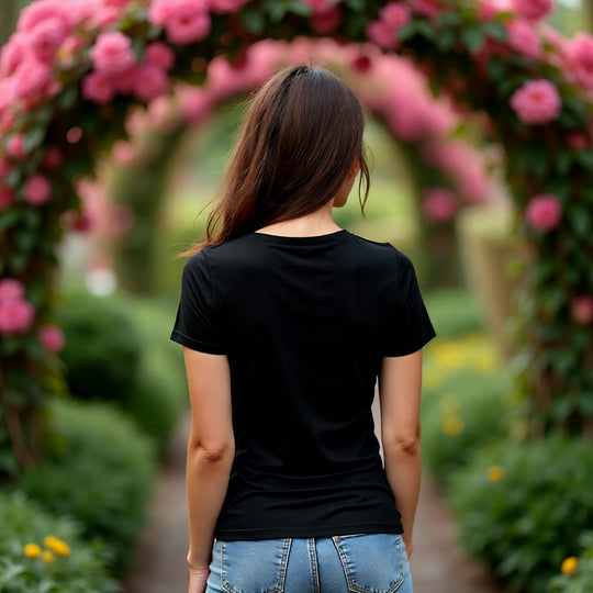 Custom Printed  PREMIUM COTTON TEE SHIRT Ladies