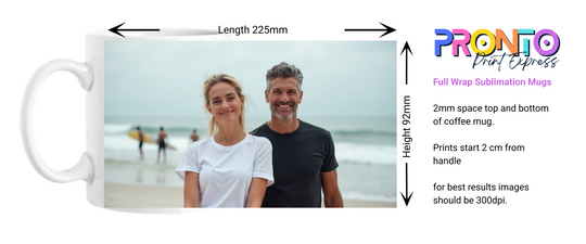 Photo Mugs - Photo Quality - Full Wrap around